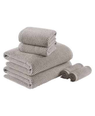 Diagonal Ribbed Cotton 6-Pc. Towel Set