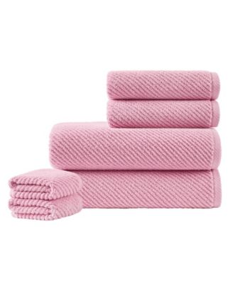Diagonal Ribbed Cotton 6-Pc. Towel Set