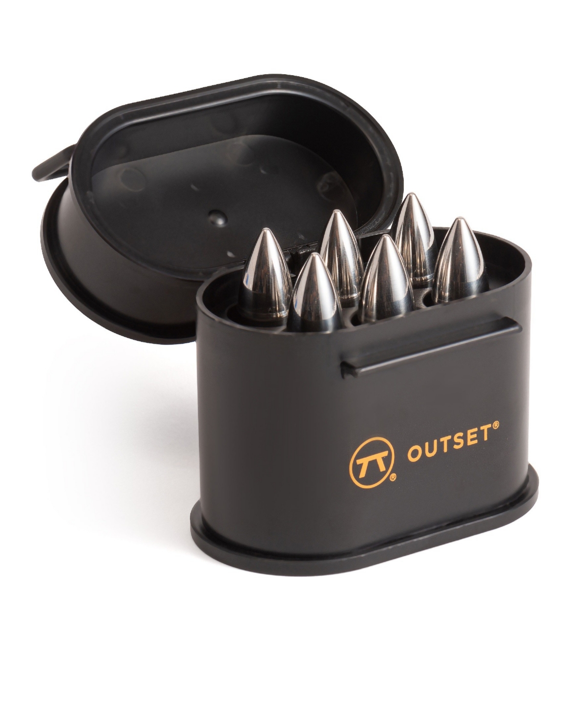 Outset Bullet Whiskey Chill With Ammo Case, Set Of 6 In Black