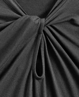 Women's Short Sleeve Keyhole Neckline T-Shirt, Macy's Exclusive