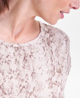 Women's Ruched-Shoulder Cap-Sleeve Top