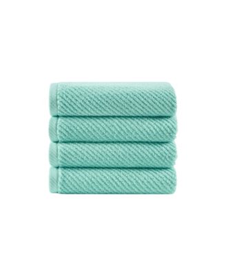 Diagonal Ribbed Cotton 4-Pc. Hand Towel Set