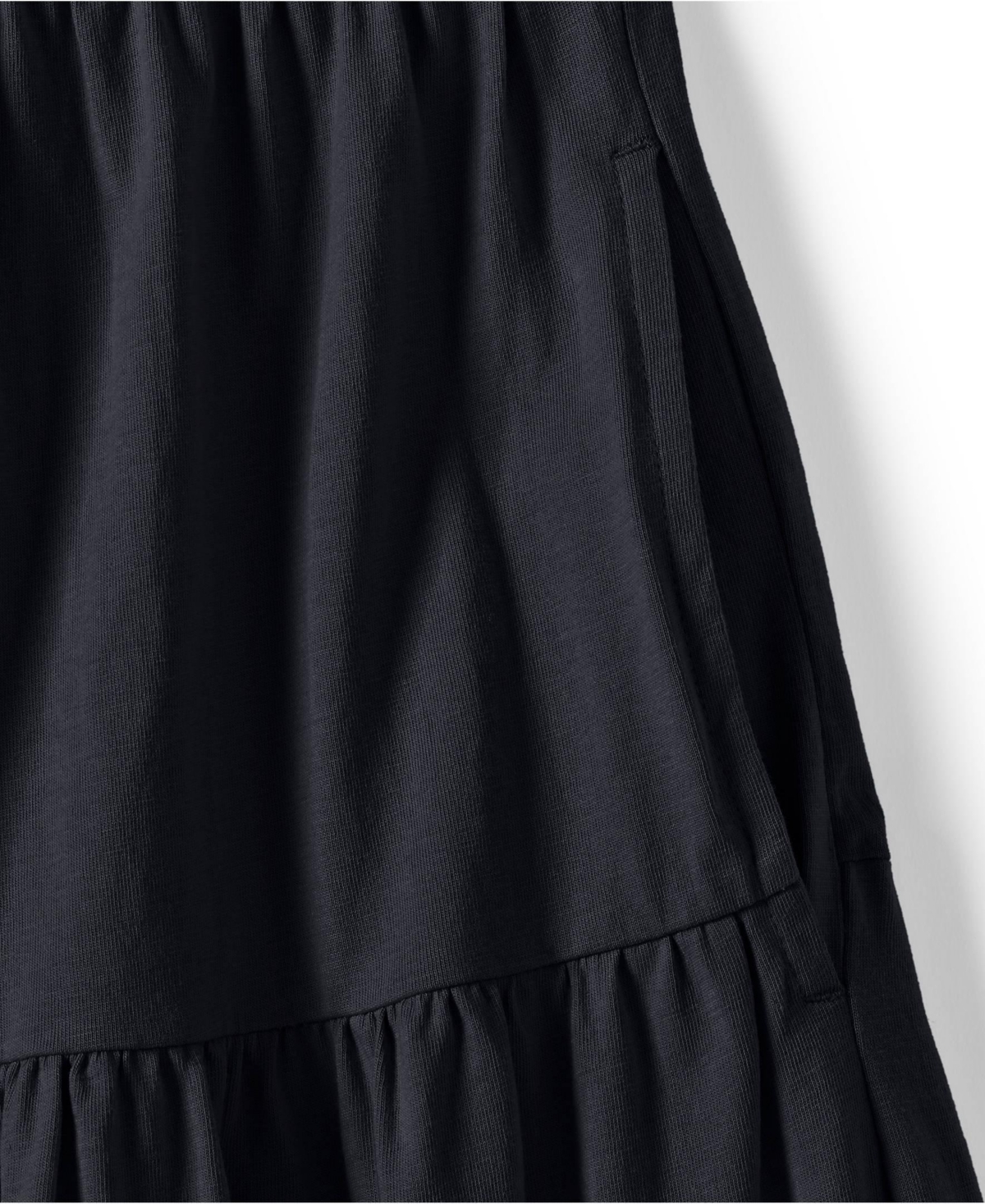 Lands' End Women's Cotton Jersey Tiered Mini Dress