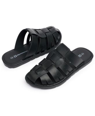 Men's Marlin Fisherman Slide Sandals Faux Leather Dressy Sandals