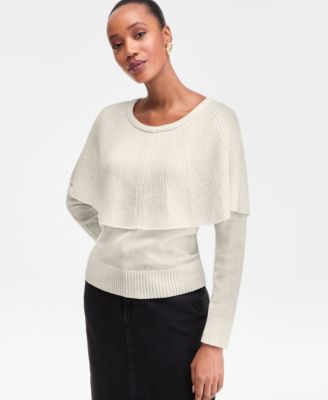 Women's Long Sleeve Cape Sweater, Macy's Exclusive