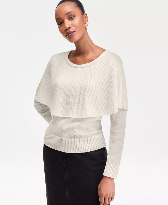 Women's Long Sleeve Cape Sweater - thumbnail 5