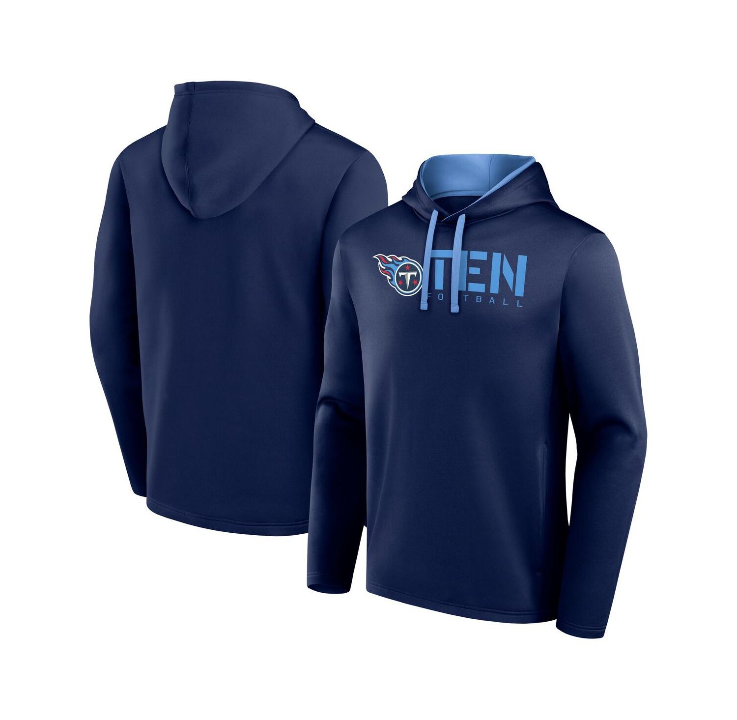Men's Navy Tennessee Titans Head Start Pullover Hoodie
