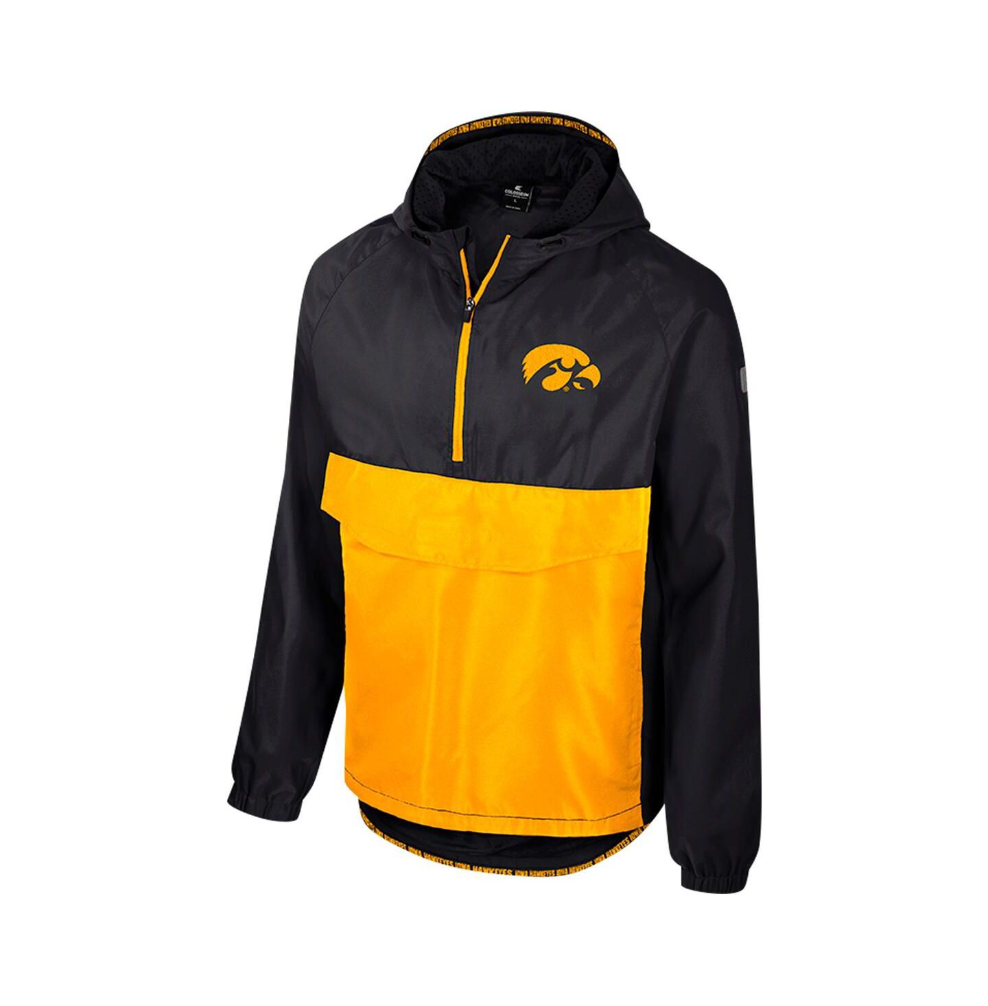 Мужская куртка Colosseum Black Iowa Hawkeyes Reloaded Anorak Half-Zip — фото 2