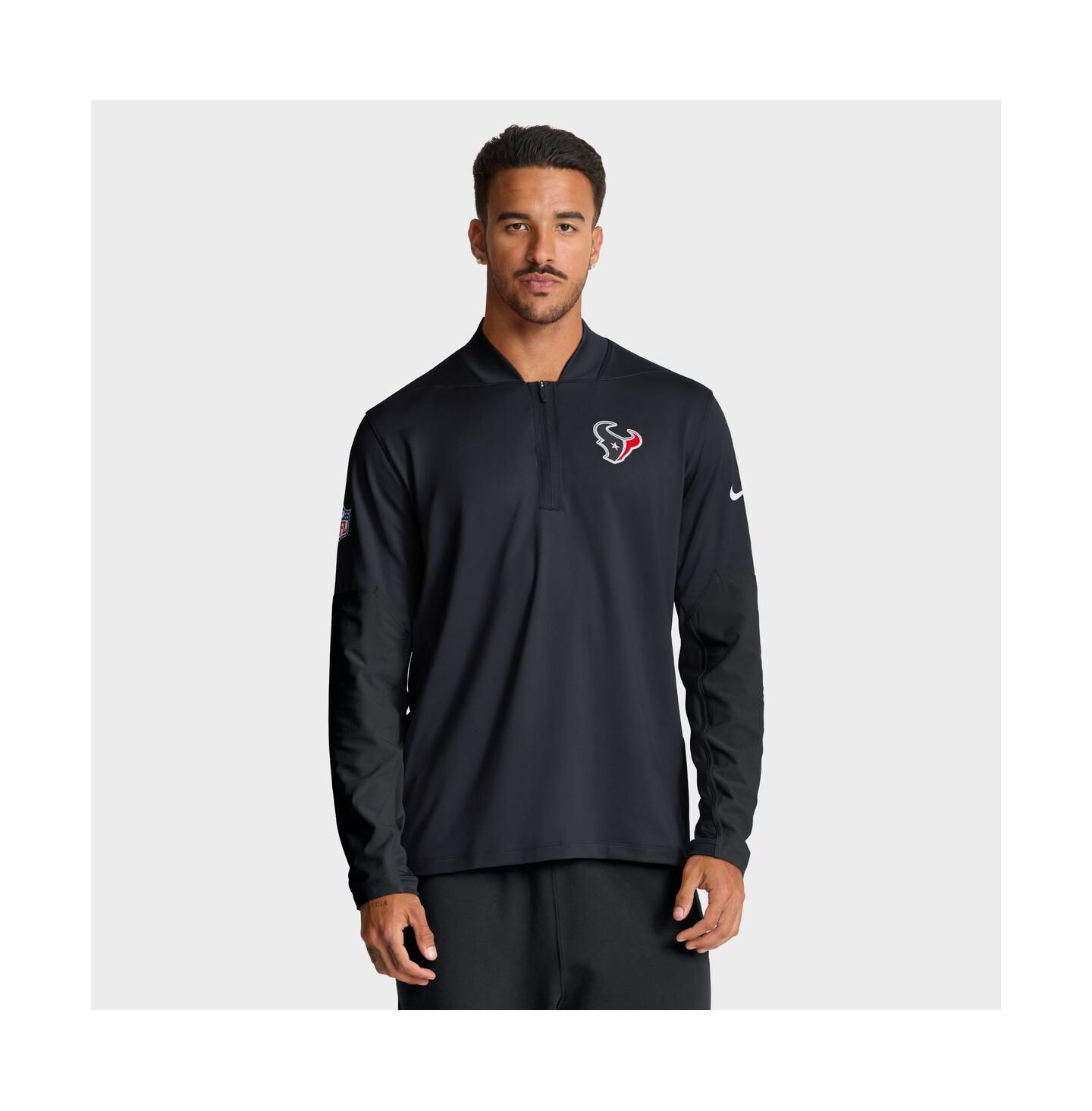Мужской пуловер Nike Houston Texans Sideline Dri-FIT на полумолнии, Navy — фото 1