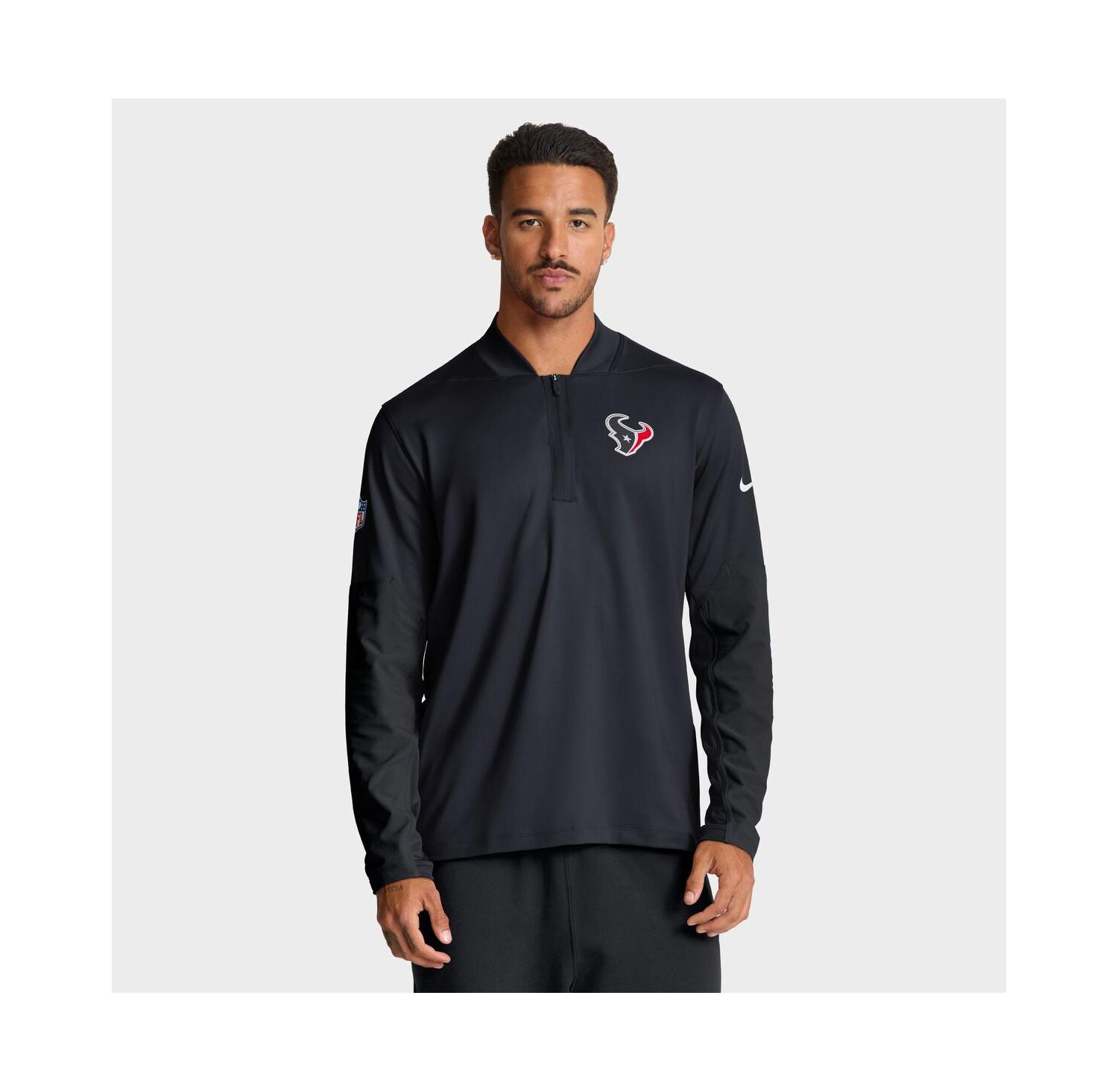 Men's Navy Houston Texans Sideline Dri-FIT Half-Zip Pullover