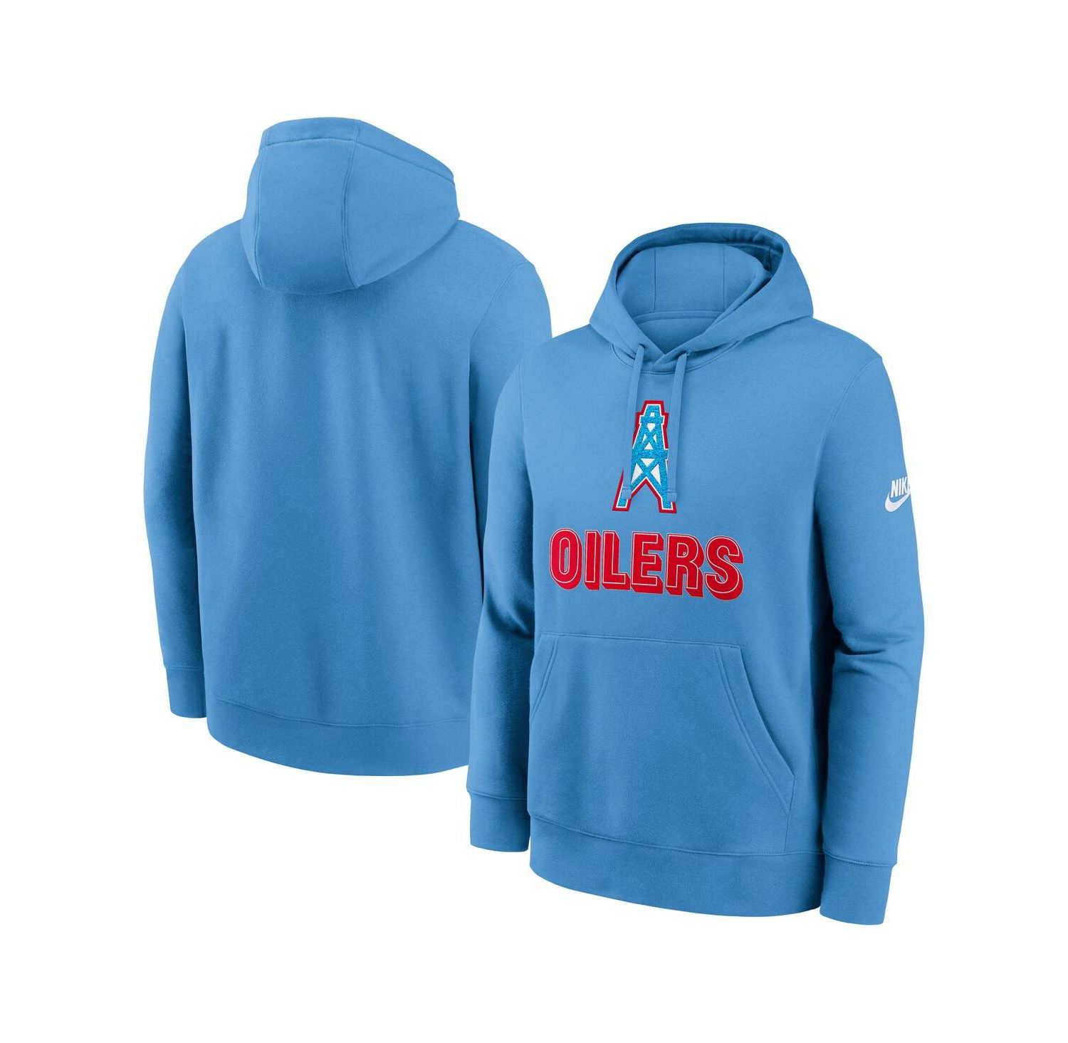 Men's Light Blue Tennessee Titans Best Season Rewind Club Pullover Hoodie