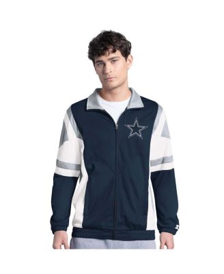 Starter - Men's Navy Dallas Cowboys Contender Full-Zip Track Jacket
