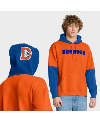 Fanatics - Men's Orange Denver Broncos Helmet Retro Pullover Hoodie