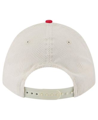 Men's Cream/Red Kansas City Chiefs Two-Tone Sided Corduroy 9FORTY A-Frame Adjustable Hat