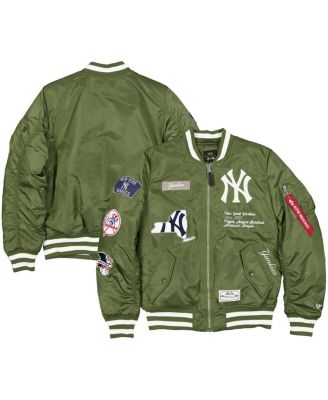 New Era - Men's Green New York Yankees Full-Zip Bomber Jacket