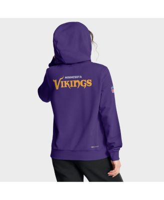 Women's Purple Minnesota Vikings Sideline Standard Issue&nbsp;Initial Home&nbsp;Dri-FIT Hoodie
