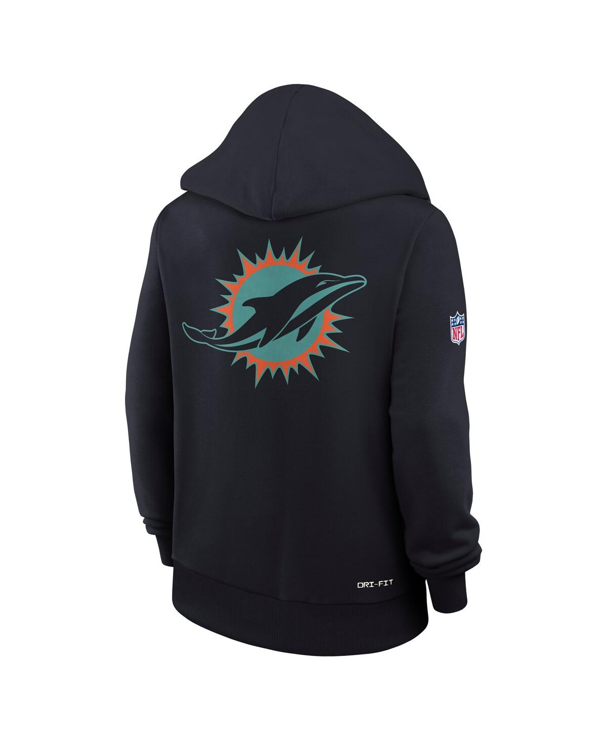 Nike Women's Pitch Blue Miami Dolphins 2025 Rivalries Collection Standard Issue Sideline Dri-fit Hoodie In Blue