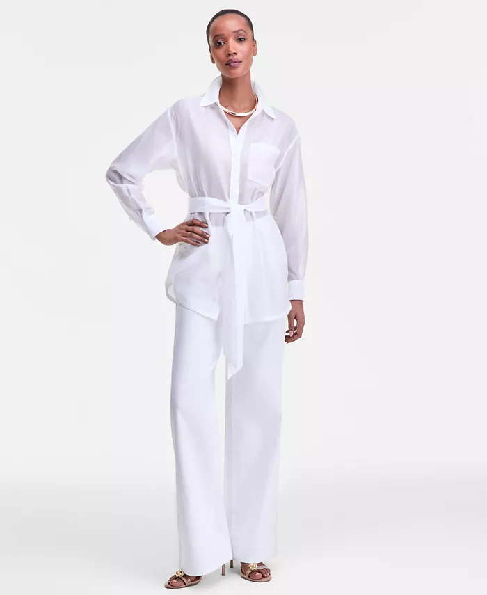 Women's Sash-Tie Tunic Shirt - thumbnail 6