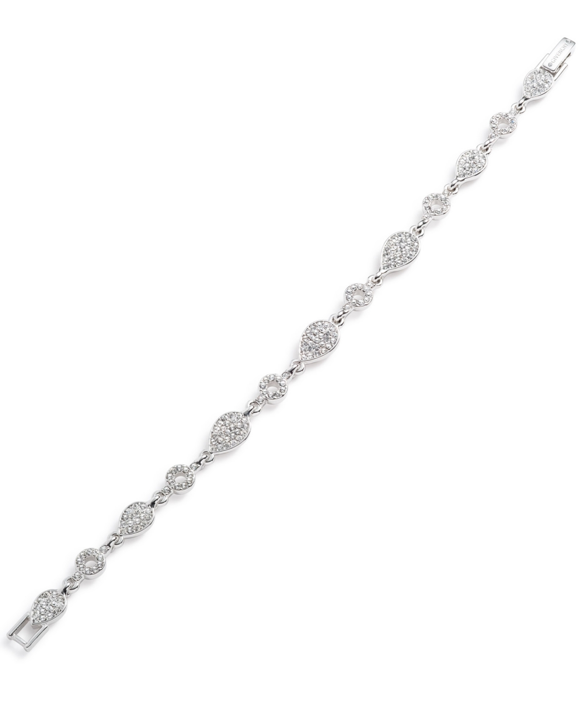 Givenchy Crystal Stone Gold-tone Flex Bracelet In Silver