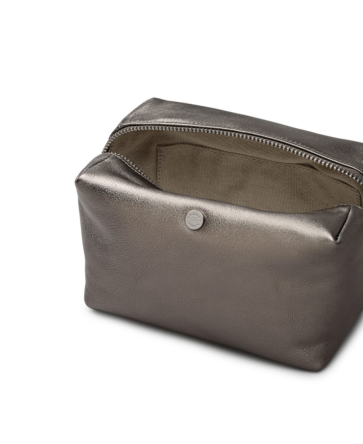 Radley London Eltham Mews Metallic Ziptop Wristlet In Gray