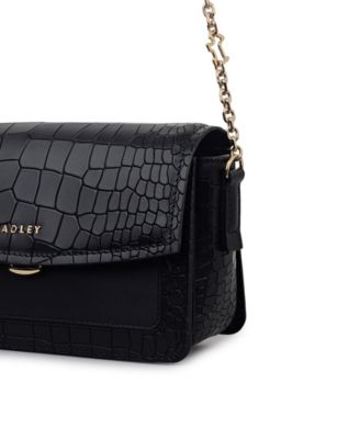 Albert Road Croc Mini Flap Over Crossbody Bag