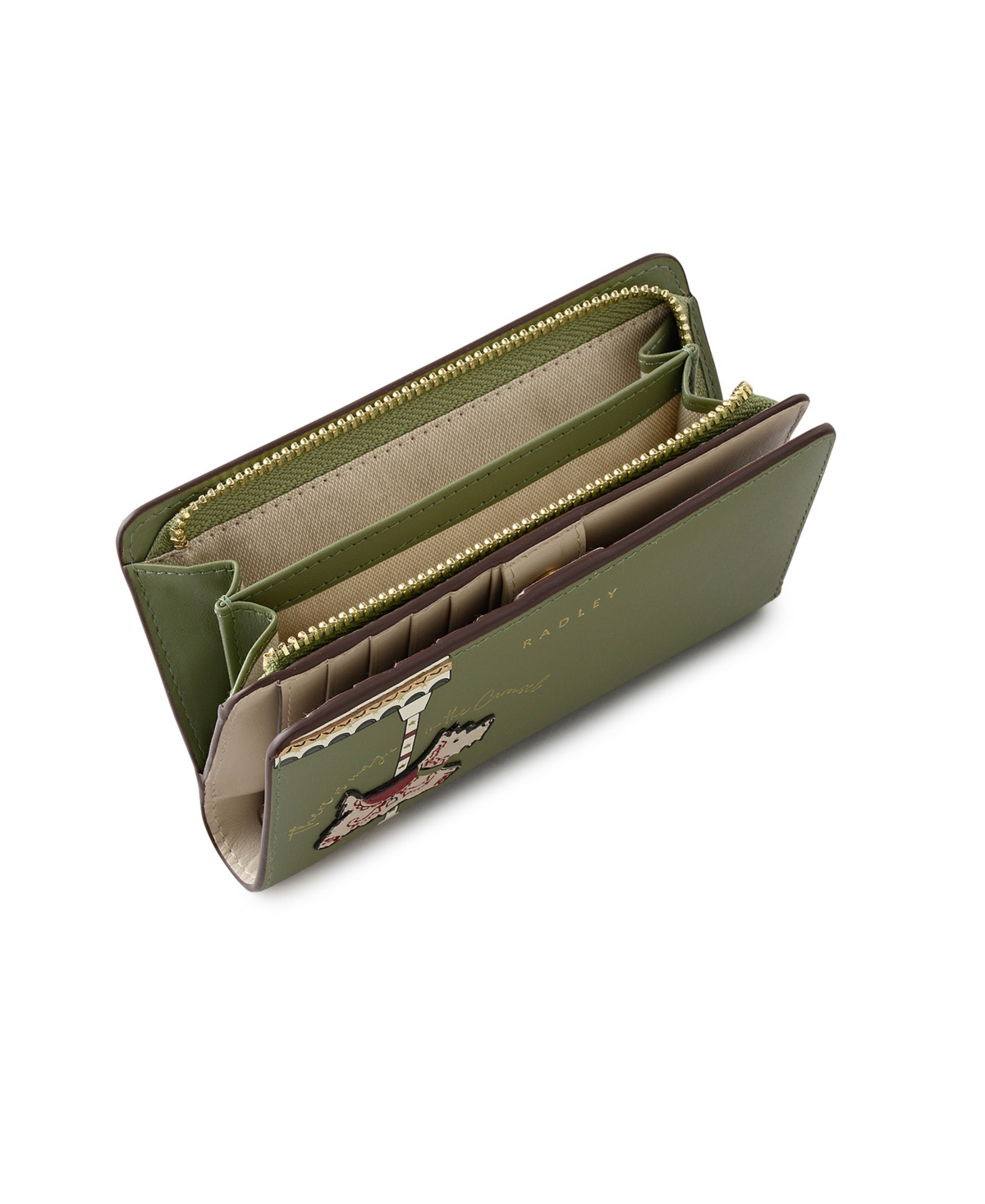Radley London Magic Carousel Bifold Wallet In Green