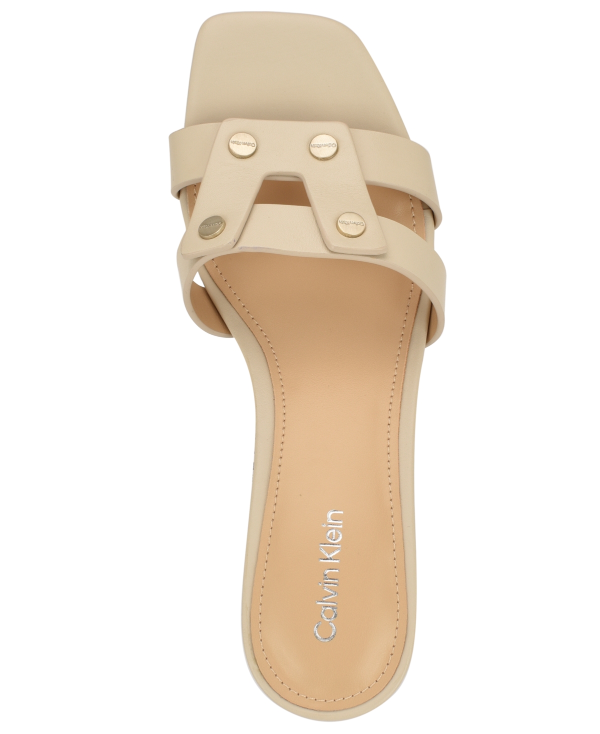 Calvin Klein Andrae Slide Sandal In White