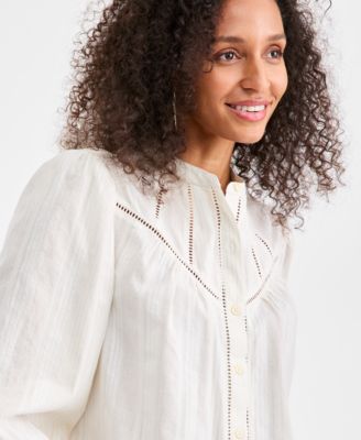 Women's 3/4-Sleeve Peasant Shirt, Macy's Exclusive