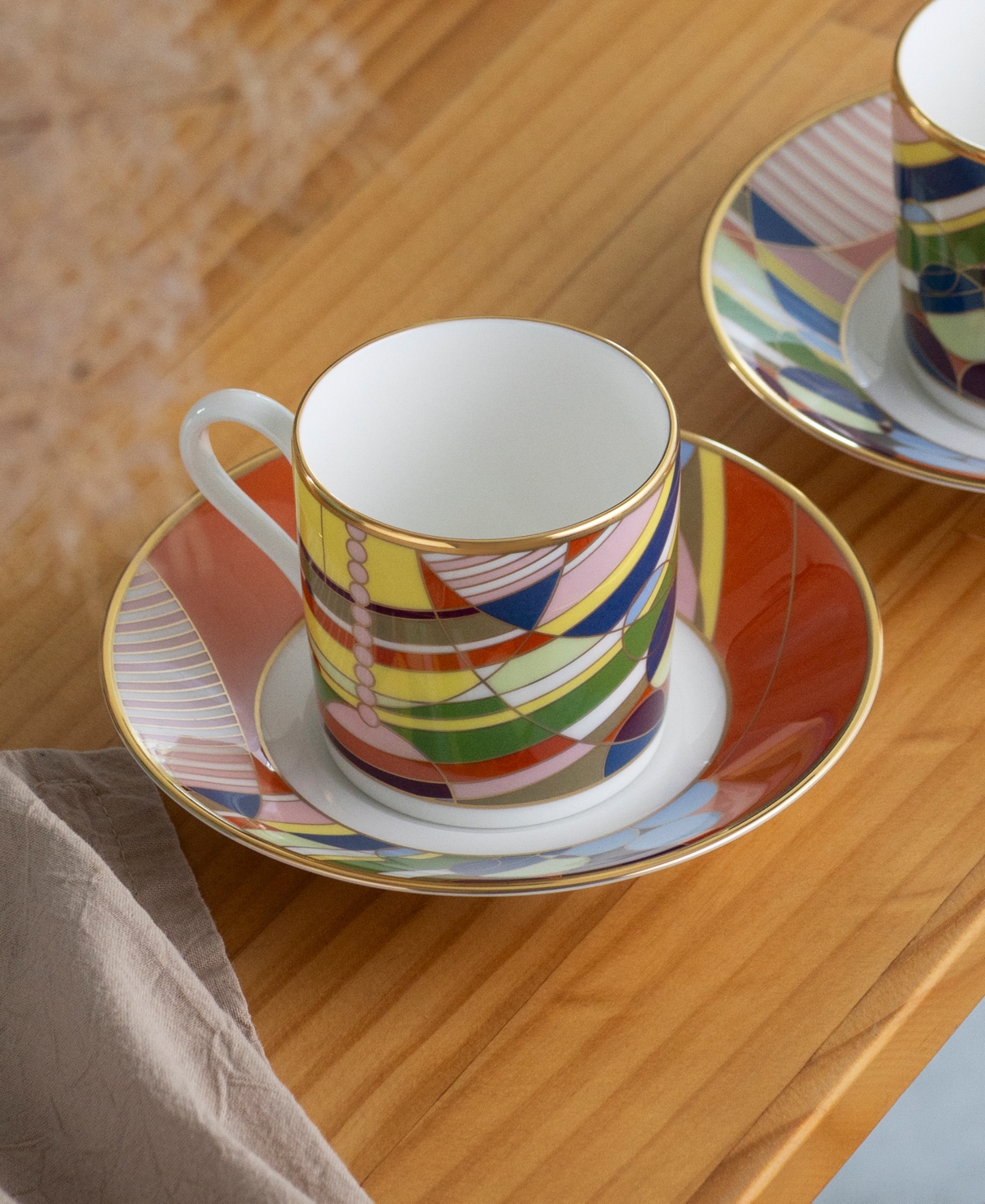 Noritake Frank Lloyd Wright March Balloons After Dinner Cup And Saucer, Set Of 2 In Multi