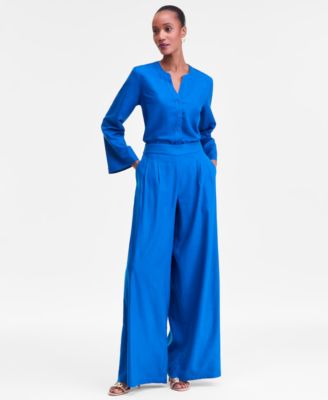 Women's High-Rise Pleated Pull-On Wide-Leg Pants, P/XS-3X, Macy's Exclusive