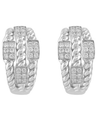 Diamond Drop Earrings (1/3 ct. t.w.) in Sterling Silver