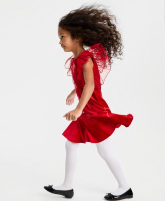 Girls' 2T-6X Flutter Sleeve Dress