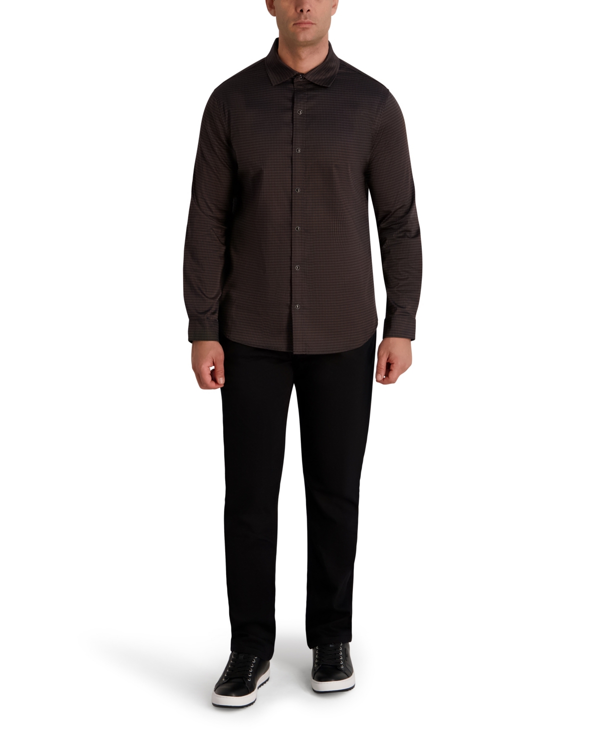 Karl Lagerfeld Paris Men's Long Sleeve Printed Shirt