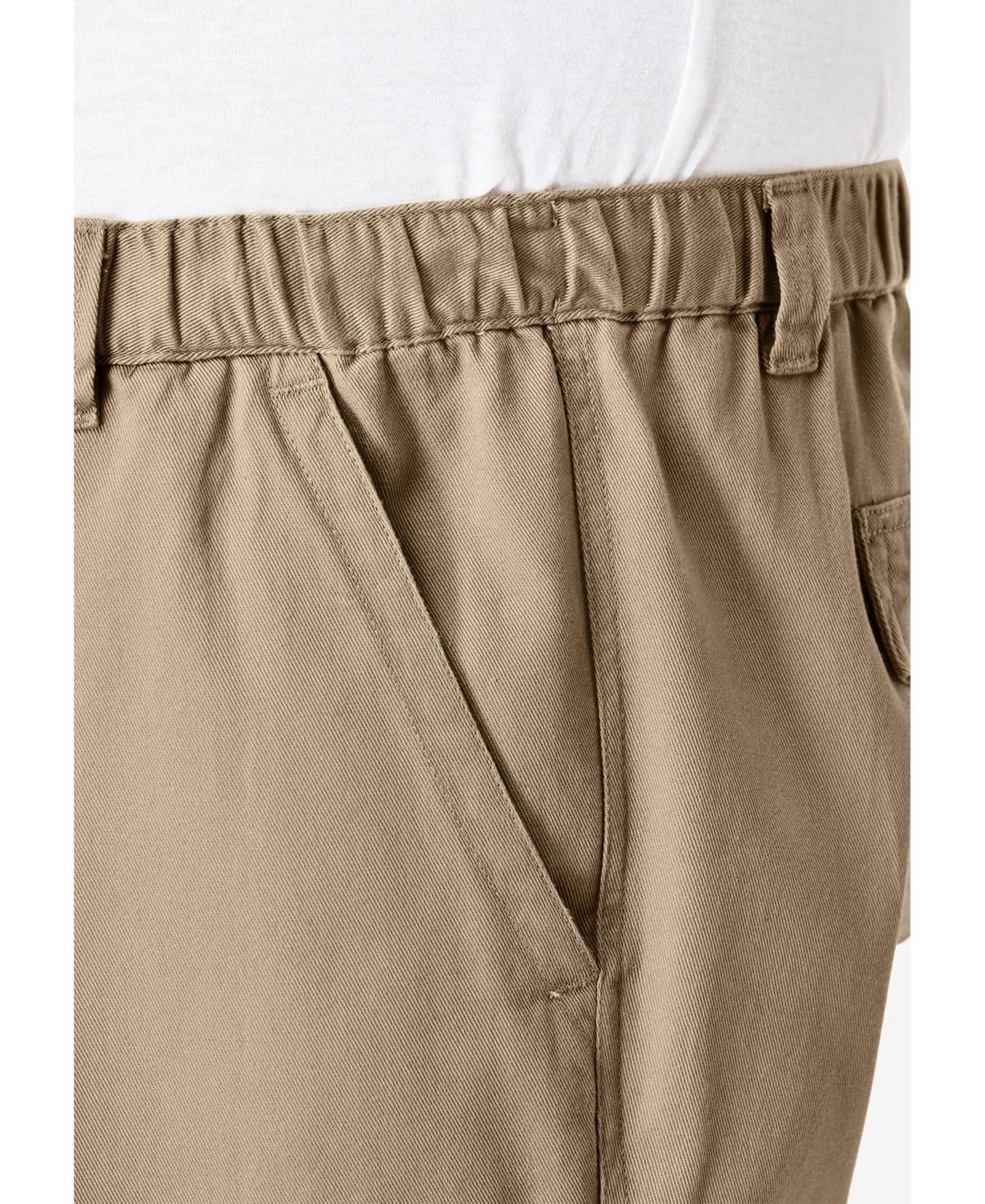Мужские шорты Boulder Creek by KingSize Renegade 9" Full Elastic Waist Cargo, цвет: Коричневый — фото 3