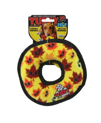 Holiday Jr Ring Leaves 2 Pack , Durable Plush Squeaky Dog Toy