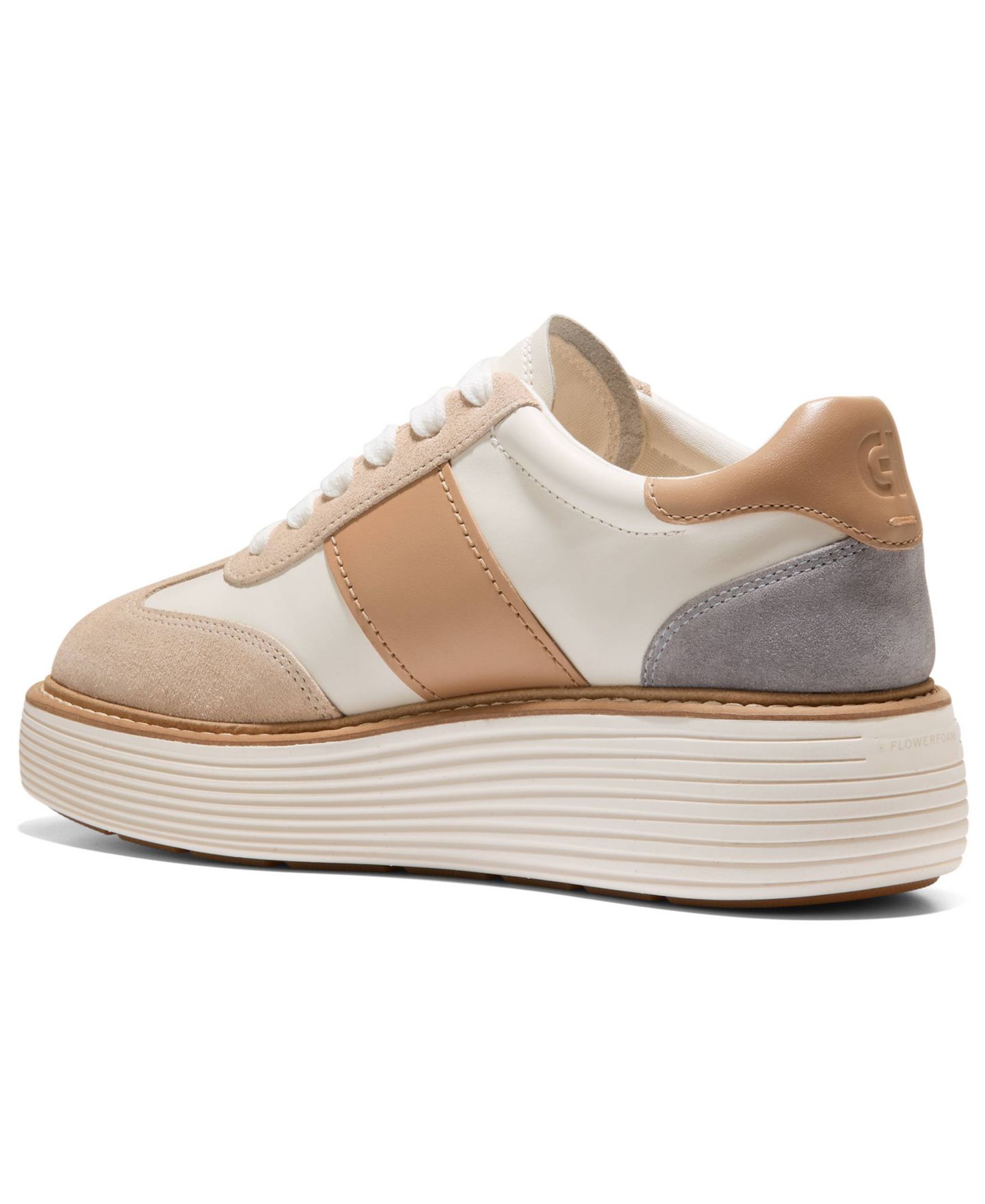 Женские кроссовки Cole Haan Original Grand Max на платформе, цвет: Молочный / Песочный — фото 3