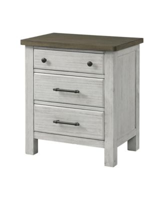 Timber Ridge Wood Nightstand in Weathered Washed Sierra