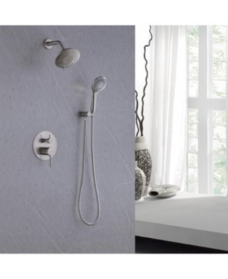 Single-Handle 2-Spray Round High Pressure with Valve Shower Faucet
