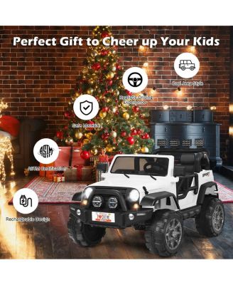 12V Two-Seater Ride On Truck Car with Remote Control and Storage Room