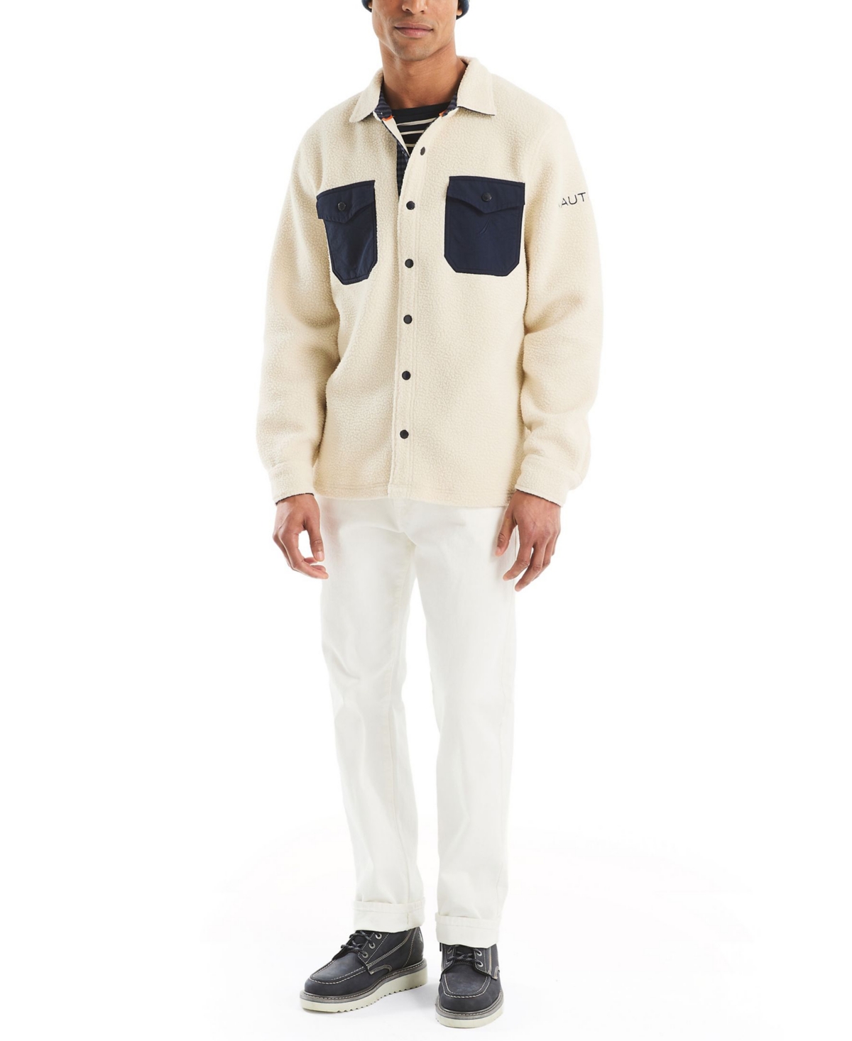 Nautica Men's Long Sleeve Snap Shirt