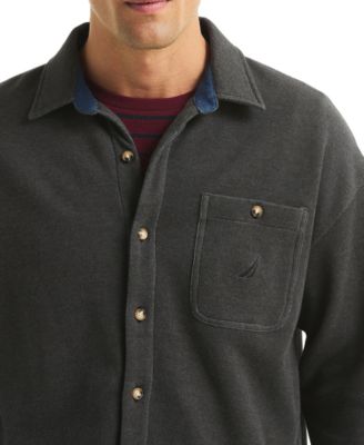 Men's Pique Double Knit Long Sleeves Shirt