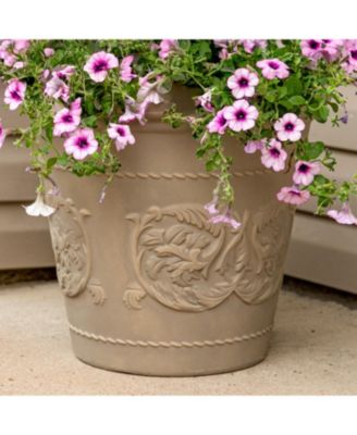 Indoor/Outdoor Patio, Garden, or Porch Weather-Resistant Double-Walled Arabella Flower Pot Planter - 20"