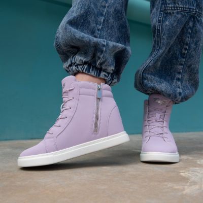 Women's Lavender Wedge Sneaker