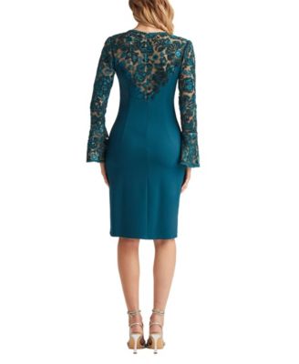 Women's Lou Embroidered Crepe Bell Sleeve Dress