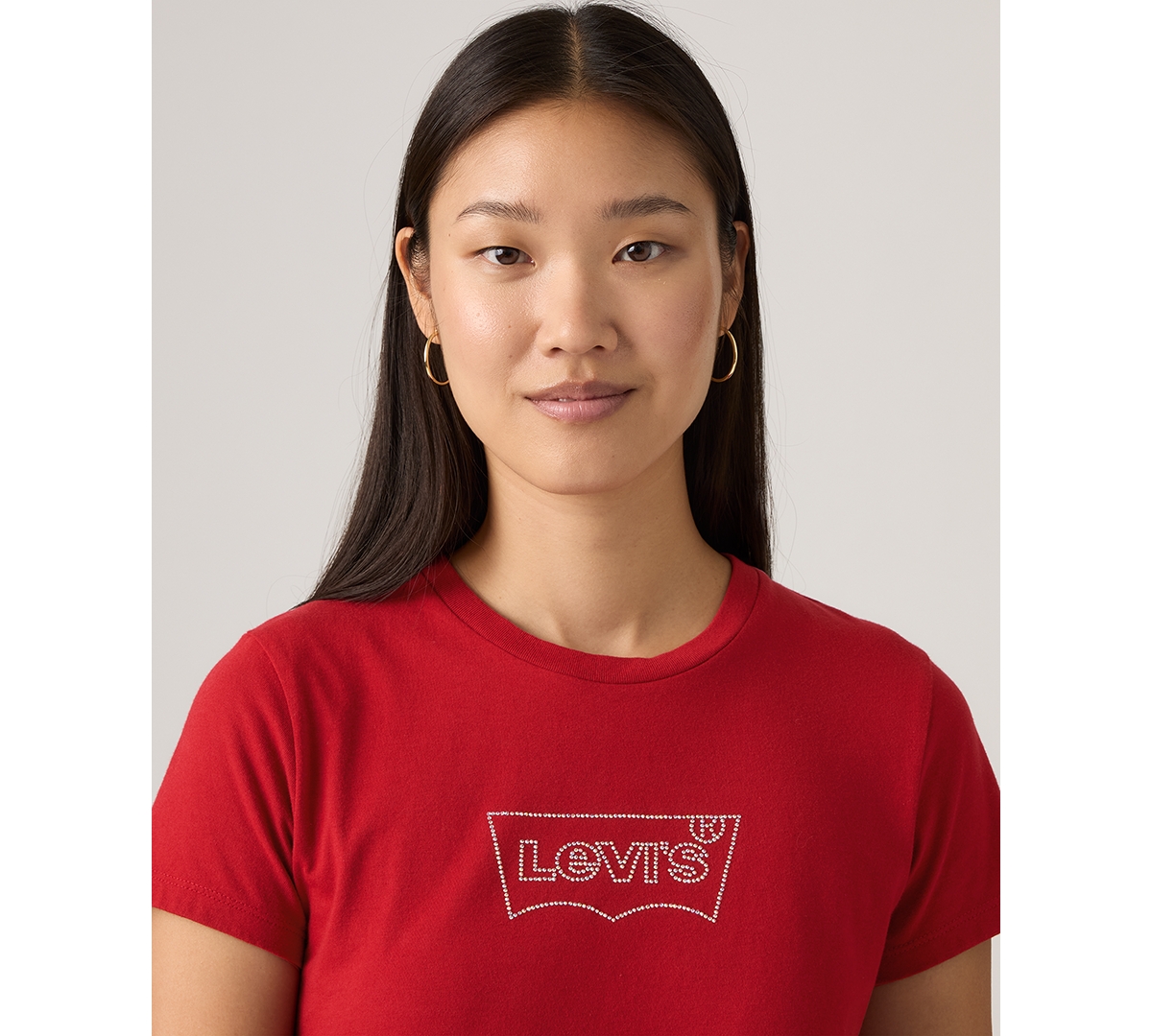 Levi's Women's Perfect Graphic Logo Cotton T-shirt In Red