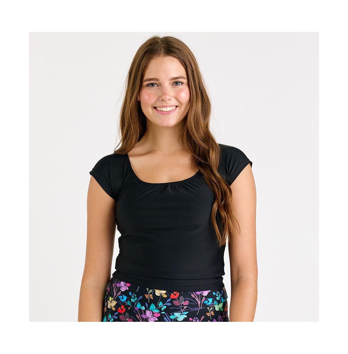 Calypsa Plus Zoey Crop Swim Top