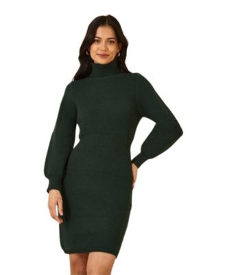 Women's Roll Neck Knitted Dress