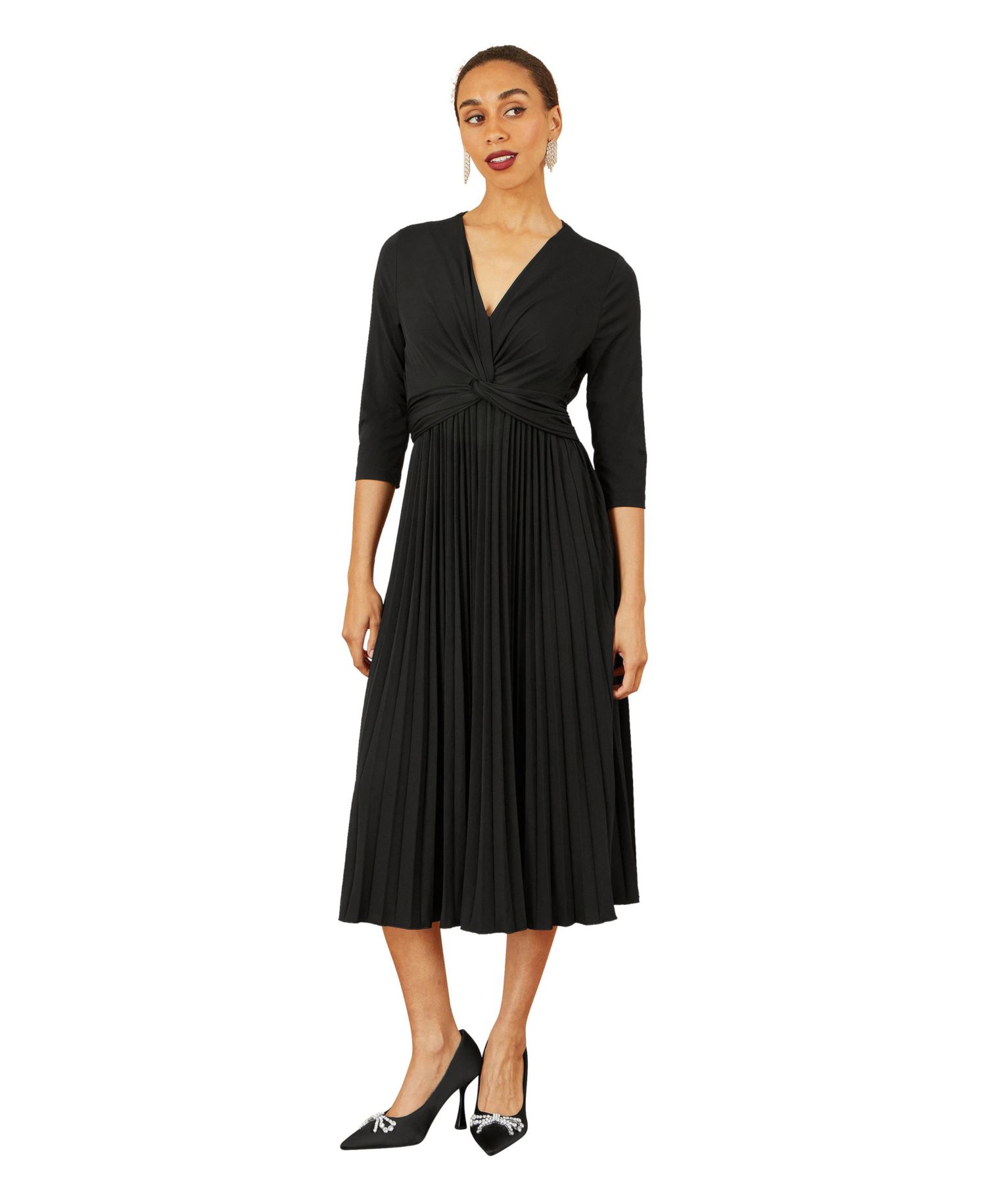 Women's Jersey Knot Waist Midi Dress