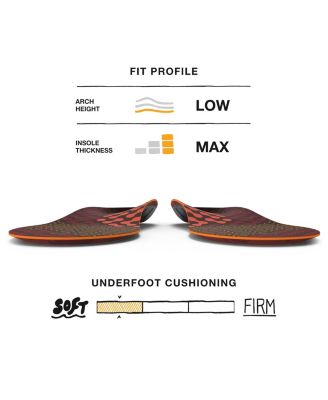 Men's Adapt Run Flexible Shoe Inserts & Athletic Running Insoles, Tandori Spice, 5.5-7 Men / 6.5-8 Women