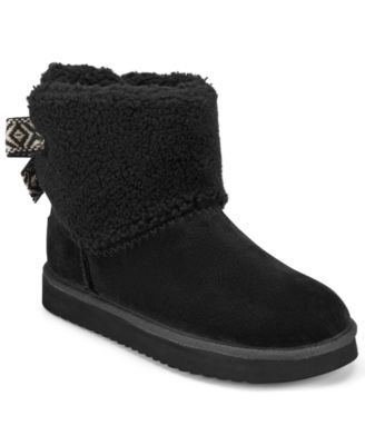Women's Wing Round Toe Casual Cozy Ankle Booties